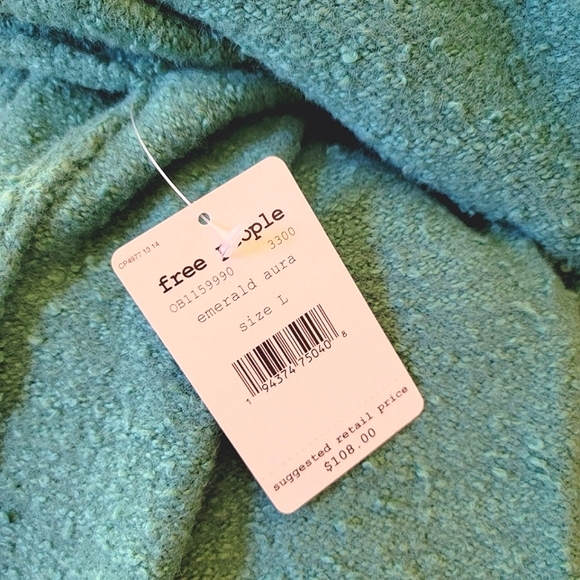 Free People | Emerald Aura | Slouchy V-neck Sweater - Picture 10 of 11